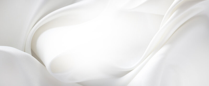 White silk fabric textured background