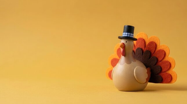 A charming festive thanksgiving turkey decoration adds a touch of seasonal joy to the holiday celebration