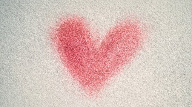 Love symbol drawn on white for Valentine's Day celebration.