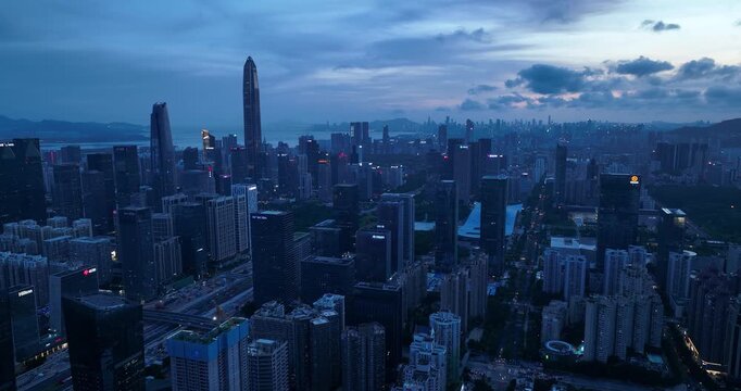  skylines landsape in shenzhen, China