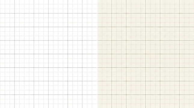 Comparison of white and cream colored grid paper backgrounds