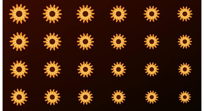 Abstract golden flower pattern motion background, seamless rotating floral shapes on dark gradient, decorative animation loop