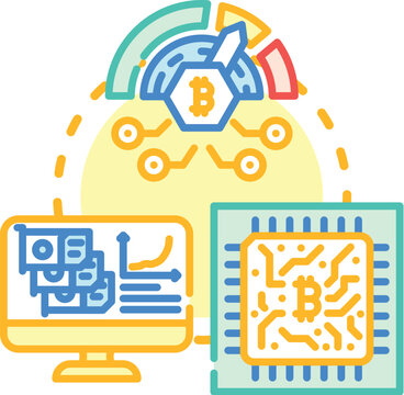 Unauthorized digital currency extraction using computing hardware and cloud resources, illustrating illicit cryptojacking activity and the danger of digital financial crime