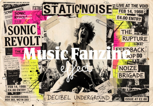 Music Fanzine Photo Effect