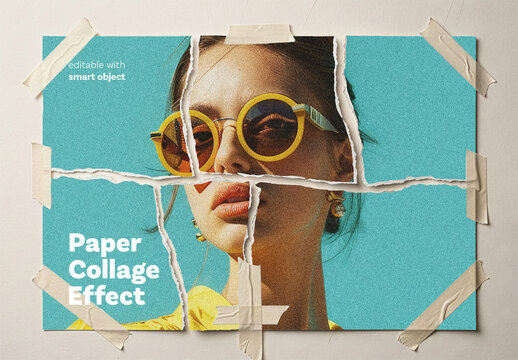 Torn Paper Collage Effect