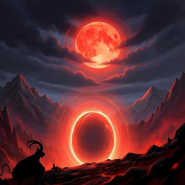 sunset in the mountains