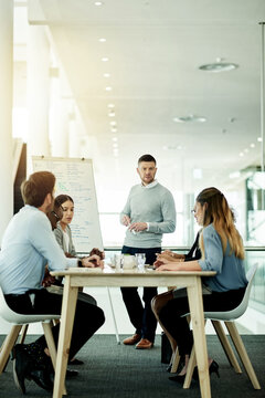Business man, team and workshop with whiteboard for finance policy, risk mitigation and feedback. Presentation, group or corporate training in office for upskill, compliance or financial development
