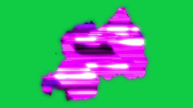 Rwanda purple news headline effect map pop animation green background