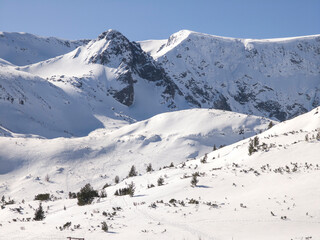 Fototapeta premium Rila Mountain near The Seven Rila Lakes, Bulgaria