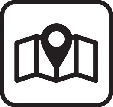 Map navigation location pin gps direction vector icon   