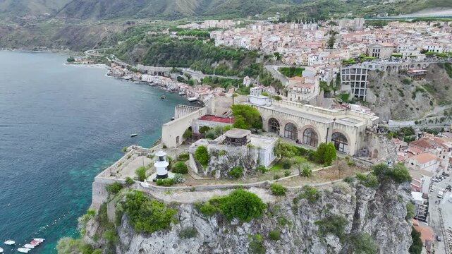 Scilla from a drone, Calabria, Italy