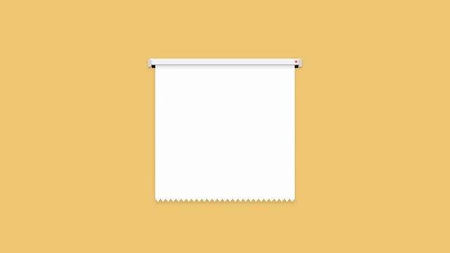 An empty printed receipt paper emerges from a machine. This blank bill, check, and invoice template is ideal for retail shopping and business finance.