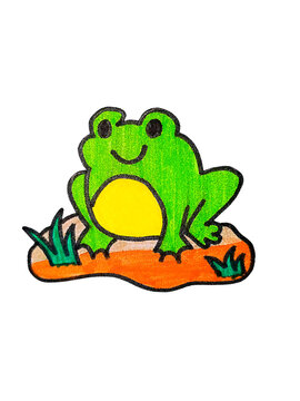 funny frog cartoon