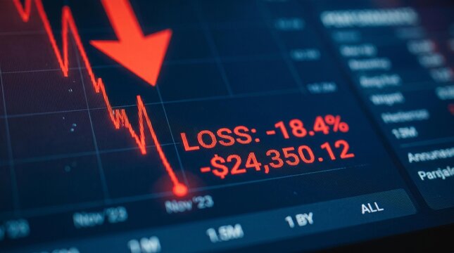 loss financial graph stock market trading