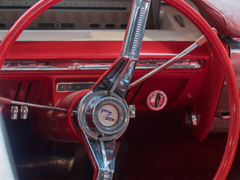 Buick LeSabre Convertible Interior Dashboard with Red Accents