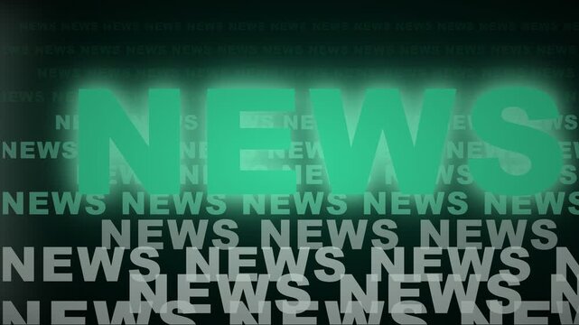 Green typographic news overlay design element for broadcast media graphics and journalism presentations.