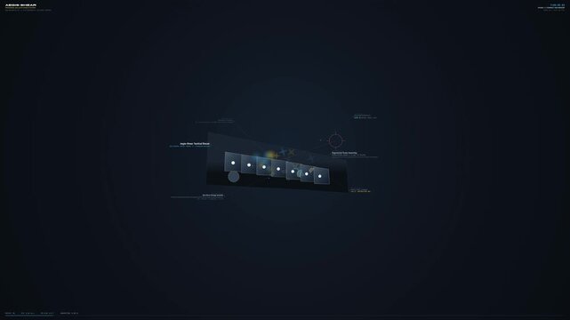 Futuristic Aegis Shear Shield head-up display interface showing active defense mechanisms, structural integrity readouts, and simulated projectile impacts on a tactical energy barrier hologram