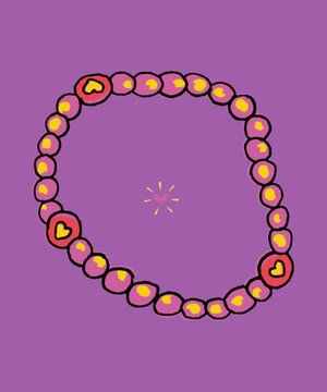 heart-patterned beaded bracelet