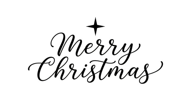 This beautifully crafted image showcases a heartfelt merry christmas greeting rendered in elegant calligraphy evoking the spirit of joy peace and festive celebrations during