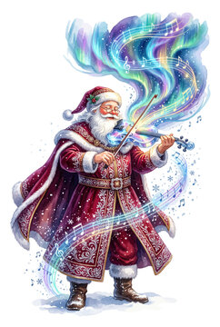 Northern Lights Violinist Santa.svg