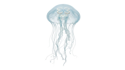A beautiful translucent jellyfish isolated on transparent background © Emdadul