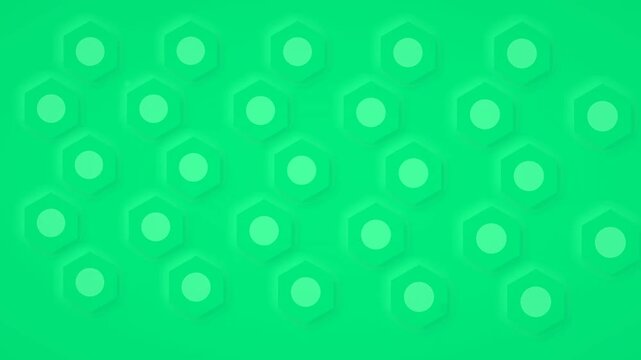 Vibrant green neomorphic background featuring animated geometric patterns with precise mathematical shapes for modern digital