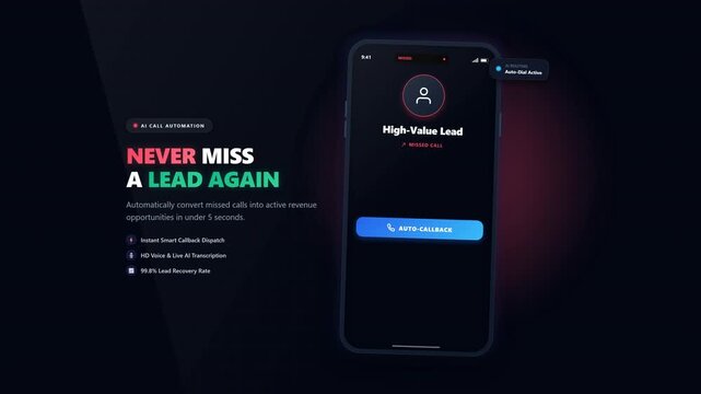 Smartphone interface displaying AI automated callback feature