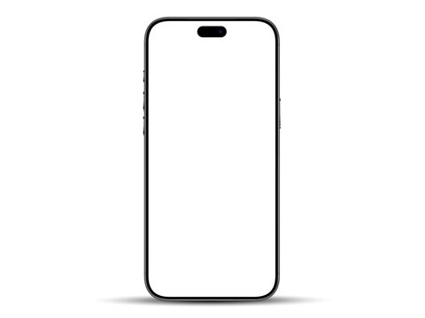 3D realistic high quality smartphone mockup with isolated background. Smartphone mockup vector design similar to iphone template