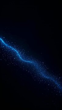 Abstract Background with Glowing Blue Line of Data and Aurora Effects for Futuristic Technology Design
