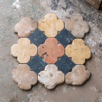 Arrangement of Paving Stones on Rough Ground