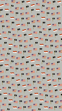 American Flags and Jolly Roger Flags Pattern