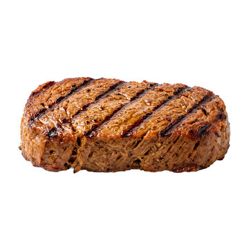 Delicious grilled plant based steak with grill marks and seasoning, a vegan alternative for meat lovers PNG Isolated on transparent background