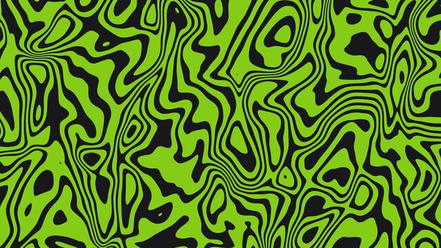 Vibrant green psychedelic swirl abstract pattern background design