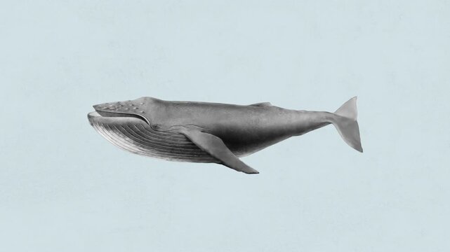 Majestic whale in motion