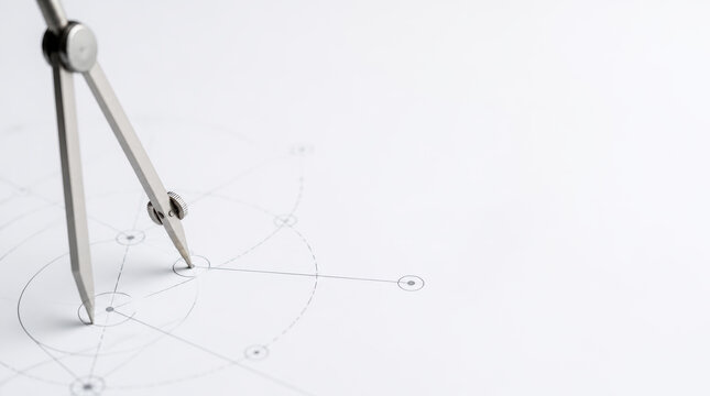 Business strategy roadmap supports growth through precise planning with drafting compass and technical drawing for analytical decision making