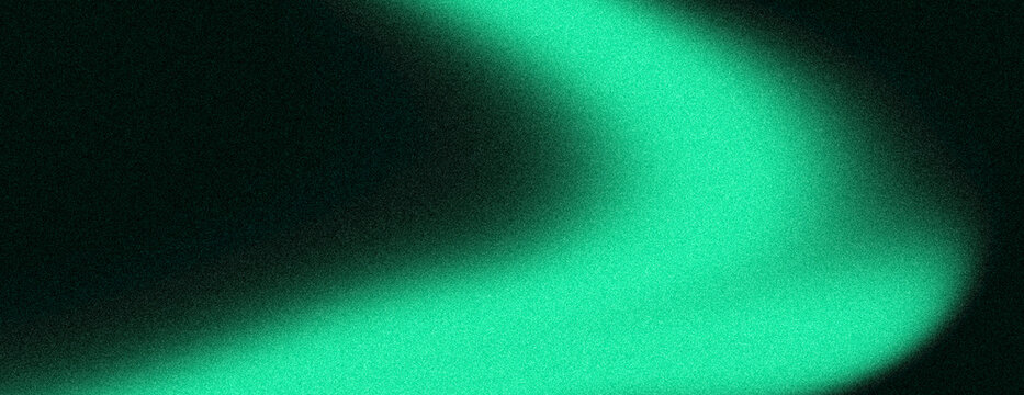 Abstract Neon Emerald Green Grainy Light Wave Background for Cyberpunk Modern Poster Graphic Design and Banner Backdrop
