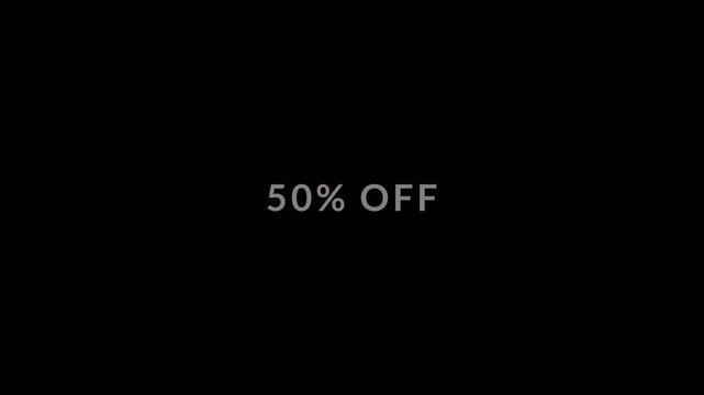 Mega Sale Promotional Animation with 50% Off, Sale Starts Soon Announcement, Last Day Shopping Deal and Shop Now Call to Action.