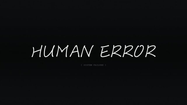 Human Error Glitch Text Effect with Digital Distortion