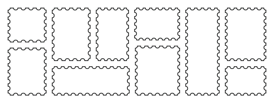 Clean postage stamp template.