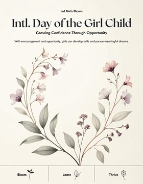 Intl.-Day of the Girl Child Let Girls Bloom Poster