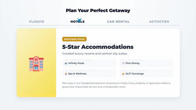 Frame-by-frame animated navigation tabs featuring a mini airplane that takes off, flies in an arc, and lands below the active tab.
