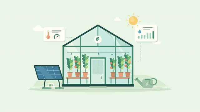 Smart farming concept vector illustration with drone monitoring vertical crop fields and digital analysis