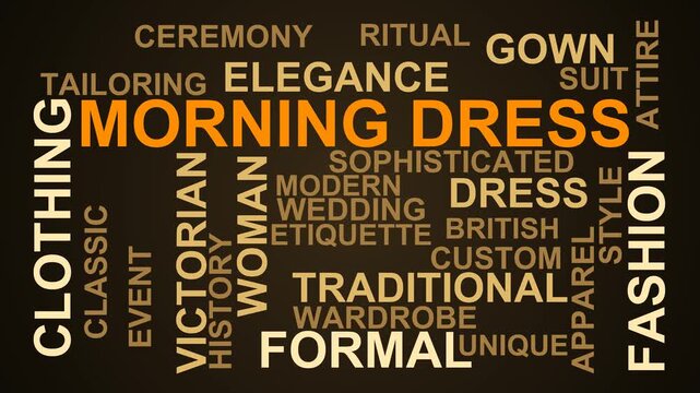 Morning Dress Word Cloud