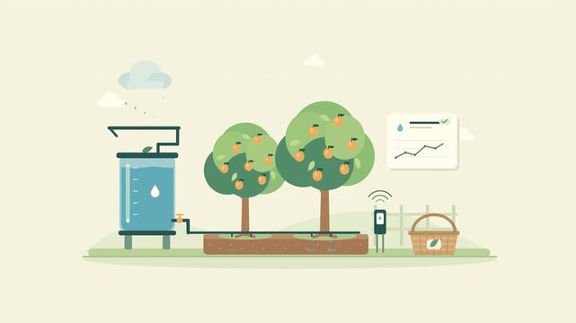 Smart agriculture and automated drip irrigation system for fruit trees with IoT sensor monitoring