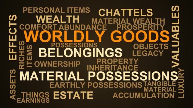 Worldly Goods Word Cloud