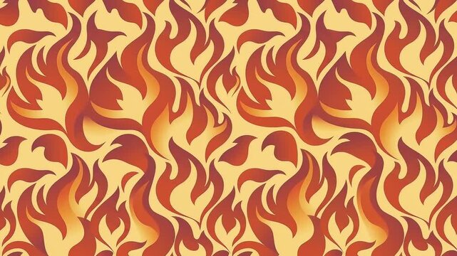 Abstract colorful retro fire flame pattern background loop   