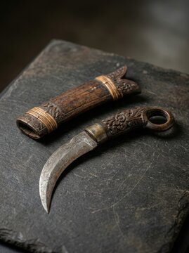 A refined study of the karambit as a traditional Southeast Asian object of metalworking and craftsmanship.