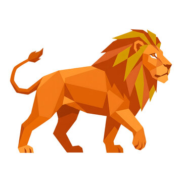 Isolated lion clipart graphic element for wildlife illustrations and