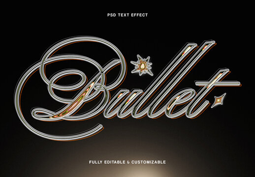  Script Chrome Text Effect