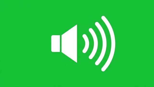 Volume Icon Animation on Green Screen